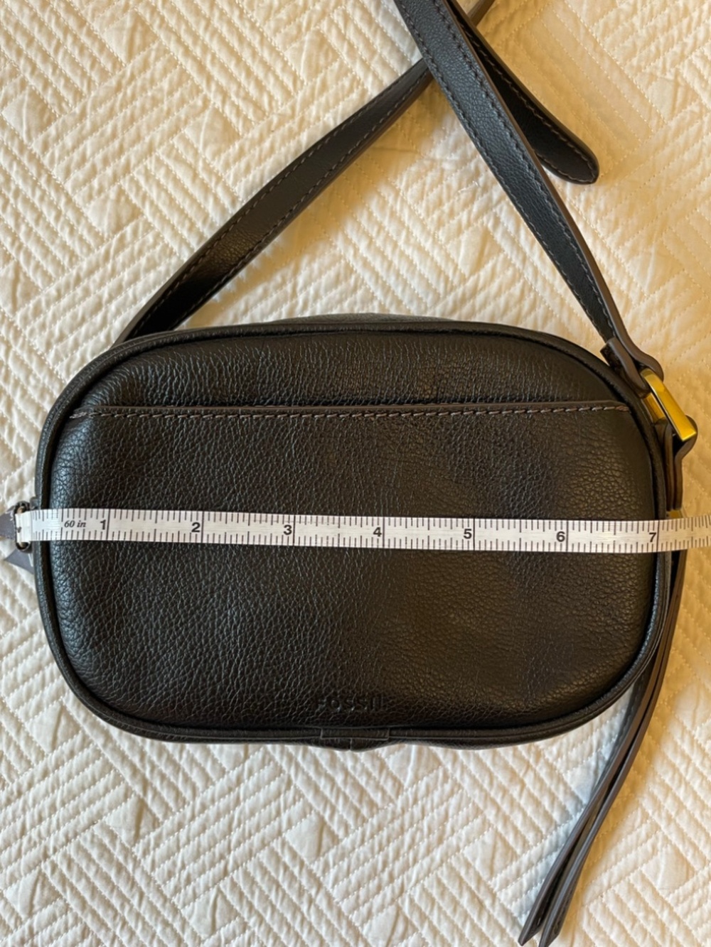 Fossil black cowhide leather crossbody bag - Picture 16 of 16